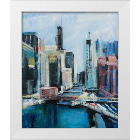 River View White Modern Wood Framed Art Print by Crain, Curt