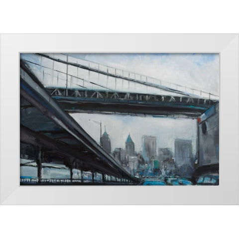 To the City White Modern Wood Framed Art Print by Crain, Curt