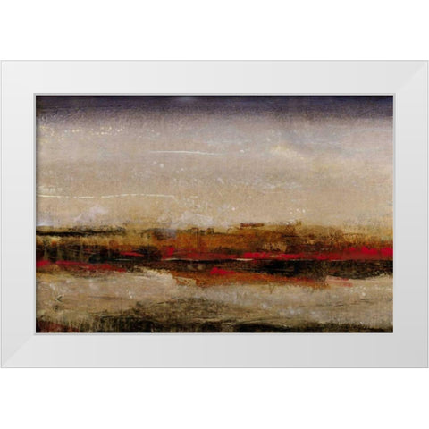 Line of Descent I White Modern Wood Framed Art Print by OToole, Tim