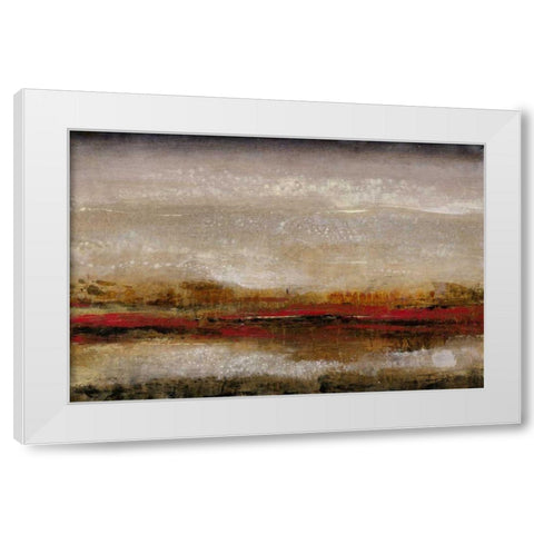 Line of Descent II White Modern Wood Framed Art Print by OToole, Tim