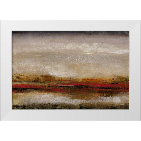 Line of Descent II White Modern Wood Framed Art Print by OToole, Tim