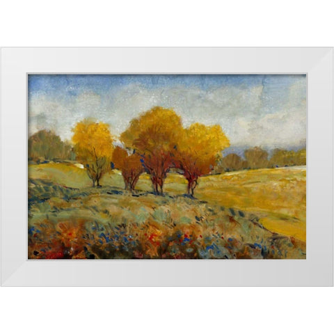 Vivid Brushstrokes I White Modern Wood Framed Art Print by OToole, Tim