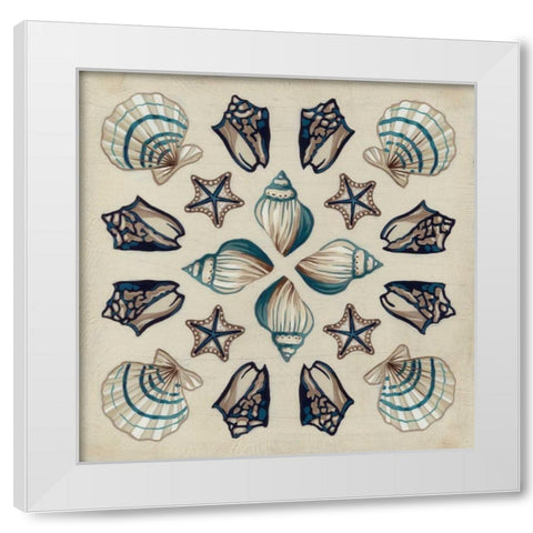 Coastal Kaleidoscope I White Modern Wood Framed Art Print by Vess, June Erica