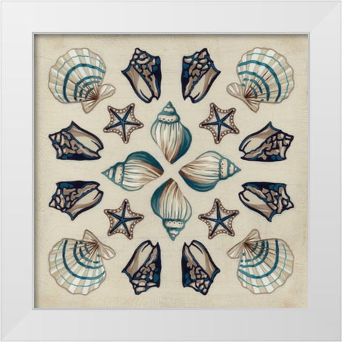 Coastal Kaleidoscope I White Modern Wood Framed Art Print by Vess, June Erica