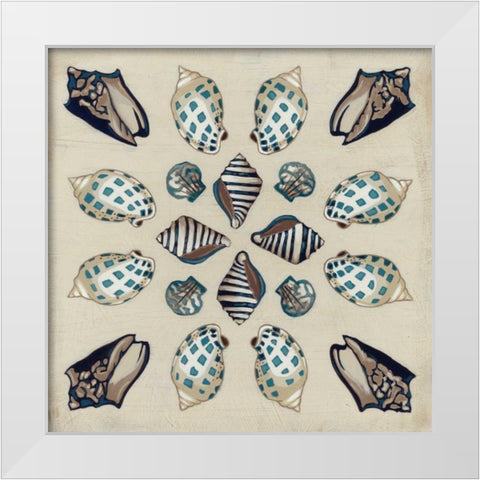 Coastal Kaleidoscope II White Modern Wood Framed Art Print by Vess, June Erica