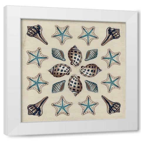 Coastal Kaleidoscope III White Modern Wood Framed Art Print by Vess, June Erica