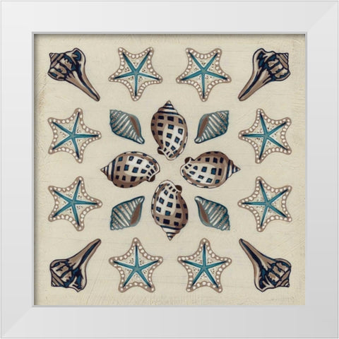 Coastal Kaleidoscope III White Modern Wood Framed Art Print by Vess, June Erica