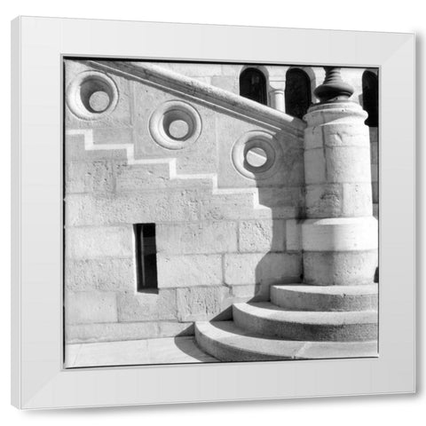 Architecture Detail I Budapest White Modern Wood Framed Art Print by DeNardo, Laura