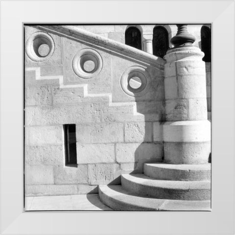 Architecture Detail I Budapest White Modern Wood Framed Art Print by DeNardo, Laura