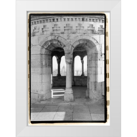 Fishermans Bastion I Budapest White Modern Wood Framed Art Print by DeNardo, Laura