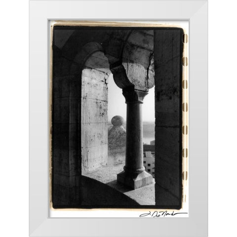 Fishermans Bastion II Budapest White Modern Wood Framed Art Print by DeNardo, Laura