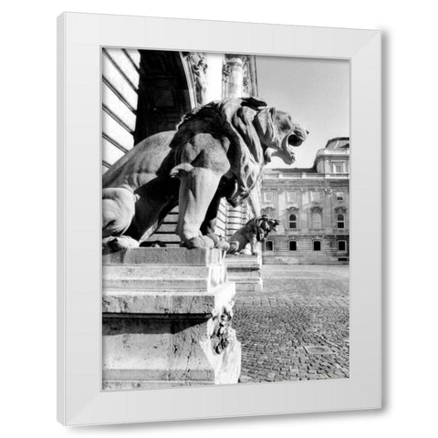 Standing Guard Royal Palace White Modern Wood Framed Art Print by DeNardo, Laura