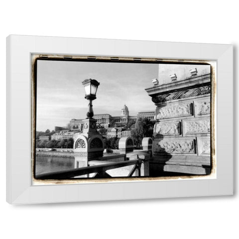 View of the Royal Palace, Budapest White Modern Wood Framed Art Print by DeNardo, Laura