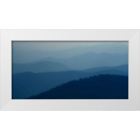 Blue Layers White Modern Wood Framed Art Print by Head, Danny