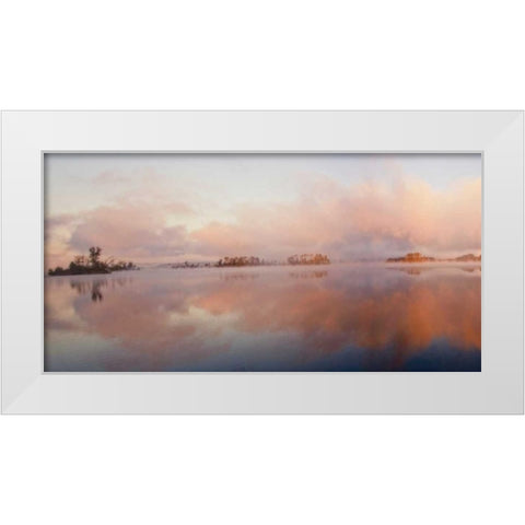 The Islands Panorama White Modern Wood Framed Art Print by Head, Danny