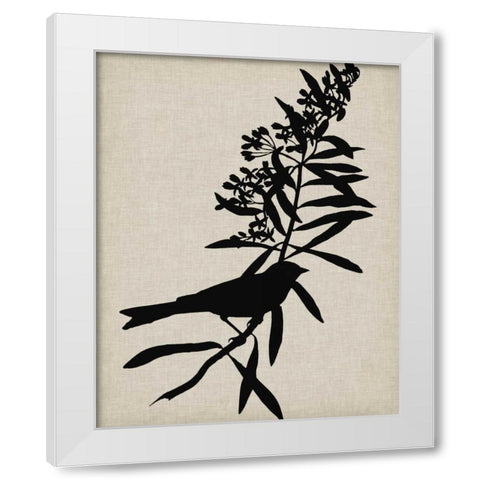 Audubon Silhouette I White Modern Wood Framed Art Print by Vision Studio