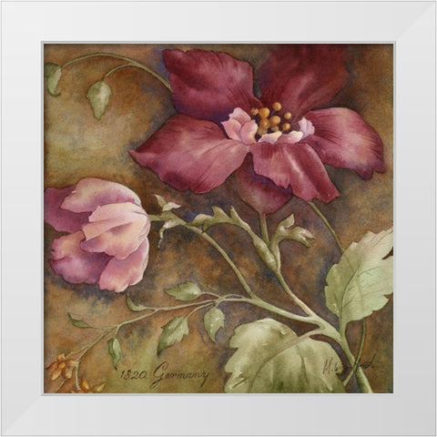 Antique Beauties I White Modern Wood Framed Art Print by Wagner-Heaton, M.