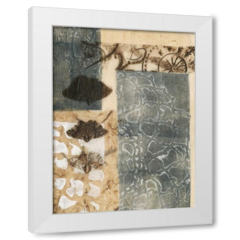 Ginkgo Fossil I White Modern Wood Framed Art Print by Goldberger, Jennifer