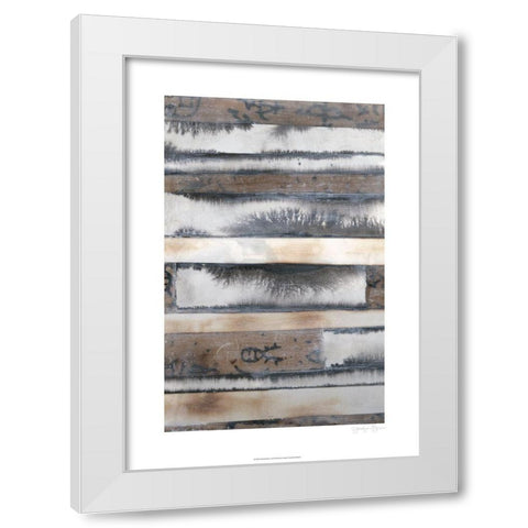 Earth and Smoke I White Modern Wood Framed Art Print by Goldberger, Jennifer