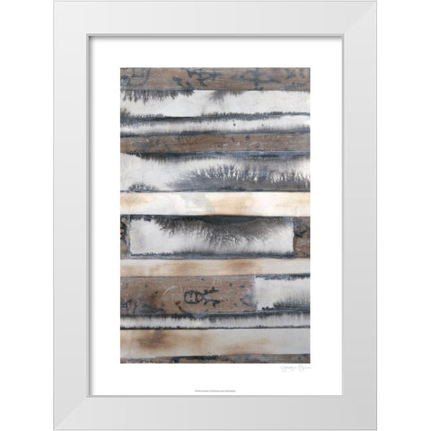 Earth and Smoke I White Modern Wood Framed Art Print by Goldberger, Jennifer