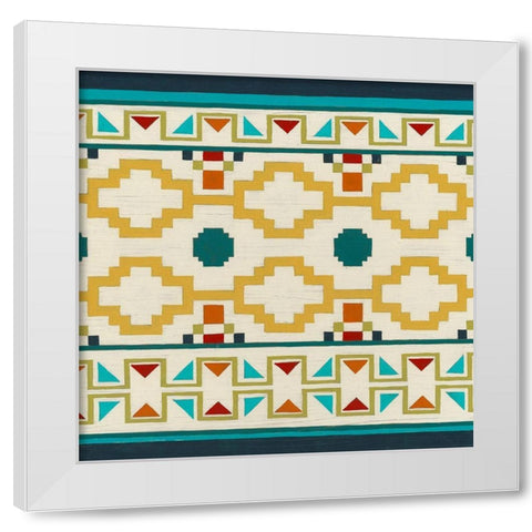 Southwest Geometry II White Modern Wood Framed Art Print by Vess, June Erica