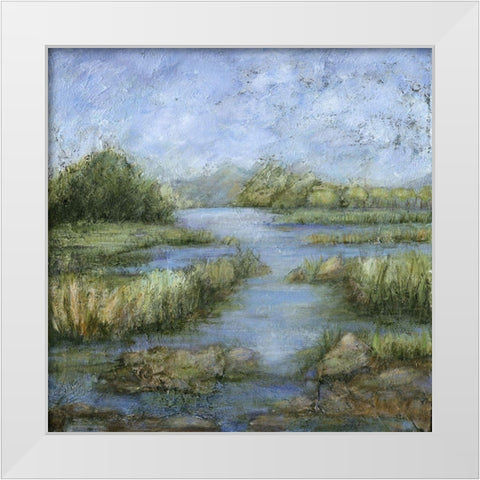 Marshland I White Modern Wood Framed Art Print by Crawford, Beverly