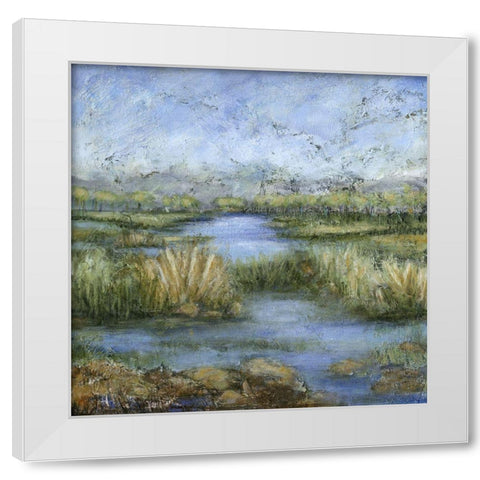 Marshland II White Modern Wood Framed Art Print by Crawford, Beverly