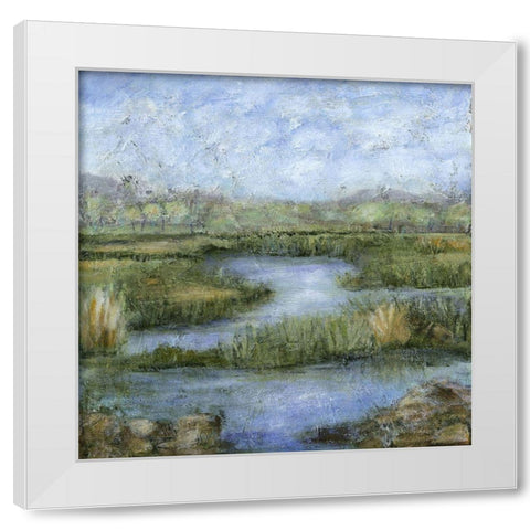 Marshland III White Modern Wood Framed Art Print by Crawford, Beverly