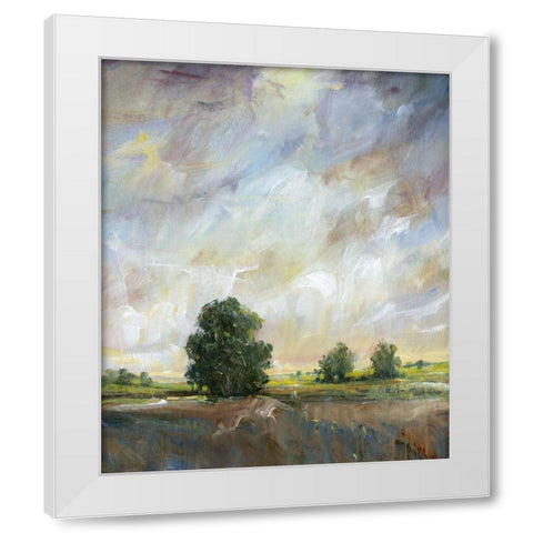 Amber Glow I White Modern Wood Framed Art Print by OToole, Tim