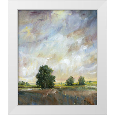 Amber Glow I White Modern Wood Framed Art Print by OToole, Tim