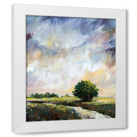 Amber Glow II White Modern Wood Framed Art Print by OToole, Tim