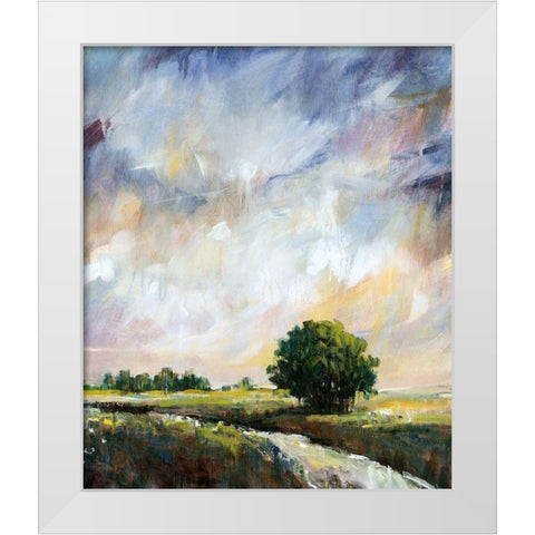 Amber Glow II White Modern Wood Framed Art Print by OToole, Tim