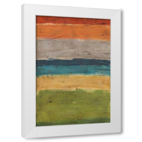 Mesa Strata II White Modern Wood Framed Art Print by Vess, June Erica