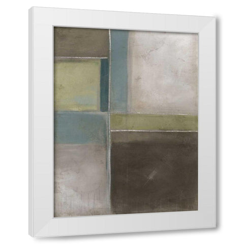 Blues at Dusk II White Modern Wood Framed Art Print by Vess, June Erica