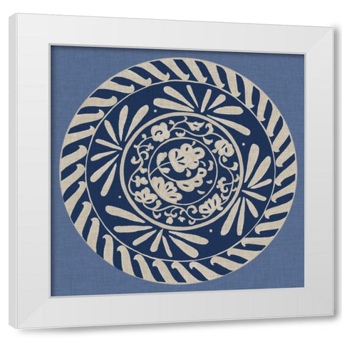 UA CH Indigo Earthenware II White Modern Wood Framed Art Print by Zarris, Chariklia