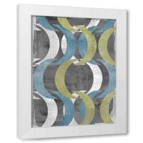 Geometric Repeat II White Modern Wood Framed Art Print by Goldberger, Jennifer