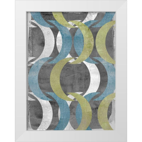 Geometric Repeat II White Modern Wood Framed Art Print by Goldberger, Jennifer