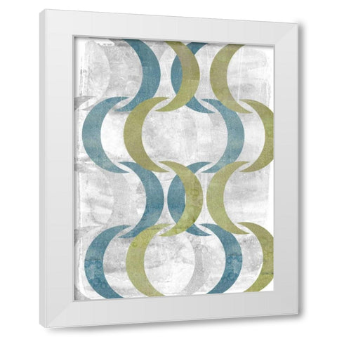 Geometric Repeat III White Modern Wood Framed Art Print by Goldberger, Jennifer