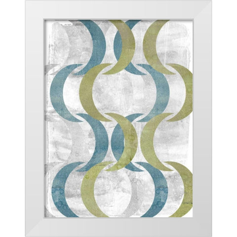 Geometric Repeat III White Modern Wood Framed Art Print by Goldberger, Jennifer