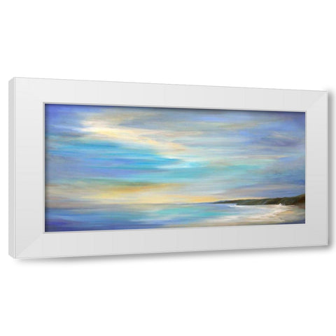 April Sky White Modern Wood Framed Art Print by Finch, Sheila