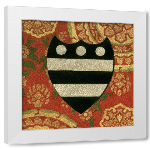 Noble Crest III White Modern Wood Framed Art Print by Vision Studio