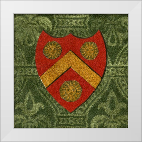 Noble Crest V White Modern Wood Framed Art Print by Vision Studio