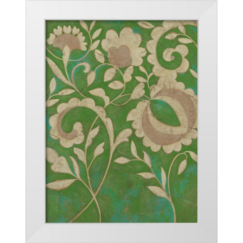 Flourishing Vine I White Modern Wood Framed Art Print by Zarris, Chariklia