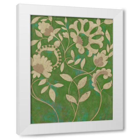 Flourishing Vine II White Modern Wood Framed Art Print by Zarris, Chariklia