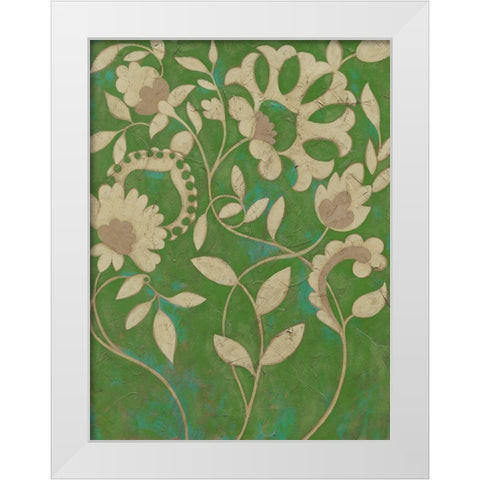 Flourishing Vine II White Modern Wood Framed Art Print by Zarris, Chariklia