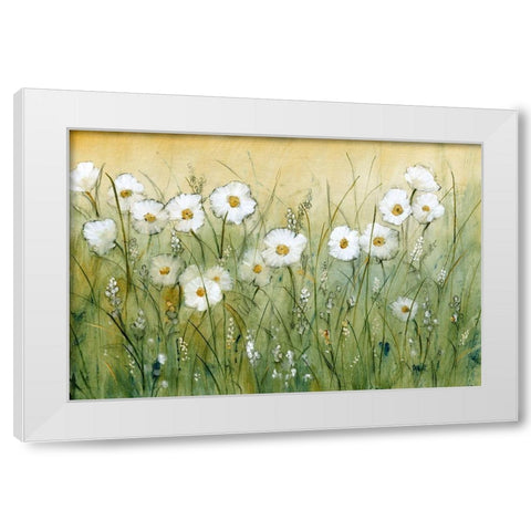 Daisy Spring II White Modern Wood Framed Art Print by OToole, Tim