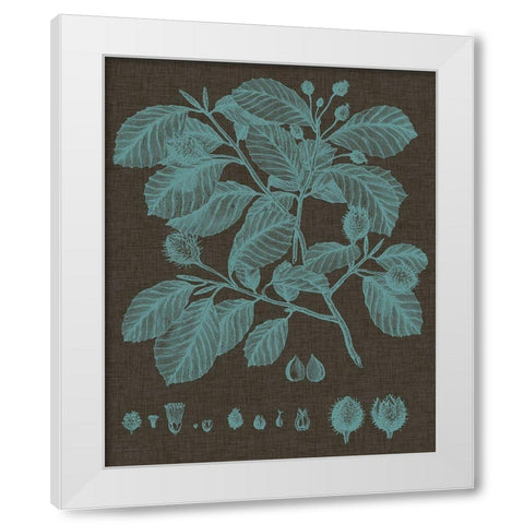 Shimmering Leaves III White Modern Wood Framed Art Print by Vision Studio