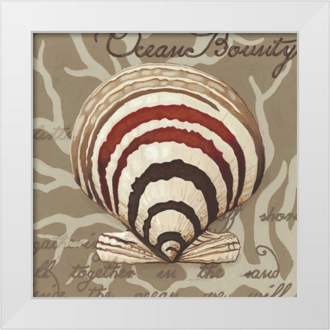 Seaside Sonnet II White Modern Wood Framed Art Print by Vess, June Erica