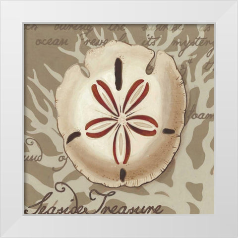 Seaside Sonnet III White Modern Wood Framed Art Print by Vess, June Erica