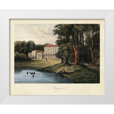 The English Countryside I White Modern Wood Framed Art Print by Hakewill, James